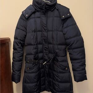 Tommy Hilfiger Navy Puffer Coat